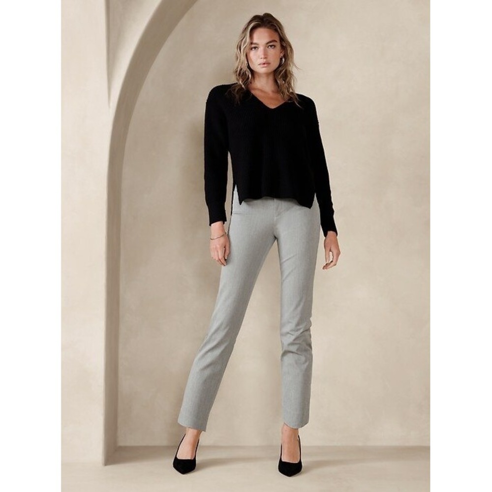 Banana Republic High-Rise Sloan Pants Gray Slim Leg Trousers Size 0 NWT